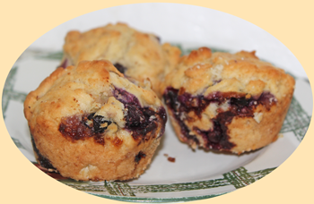 Vegan Blueberry Muffins with Fresh Blueberries