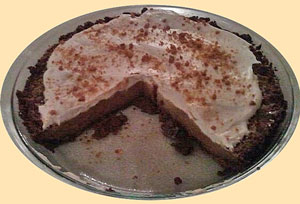 Picture of pie topped with coconut cream