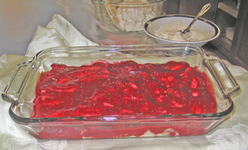 Raspberry on cake