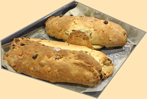 Stollen, just out of the oven